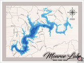 Digital render Bathymetric Lake Monroe